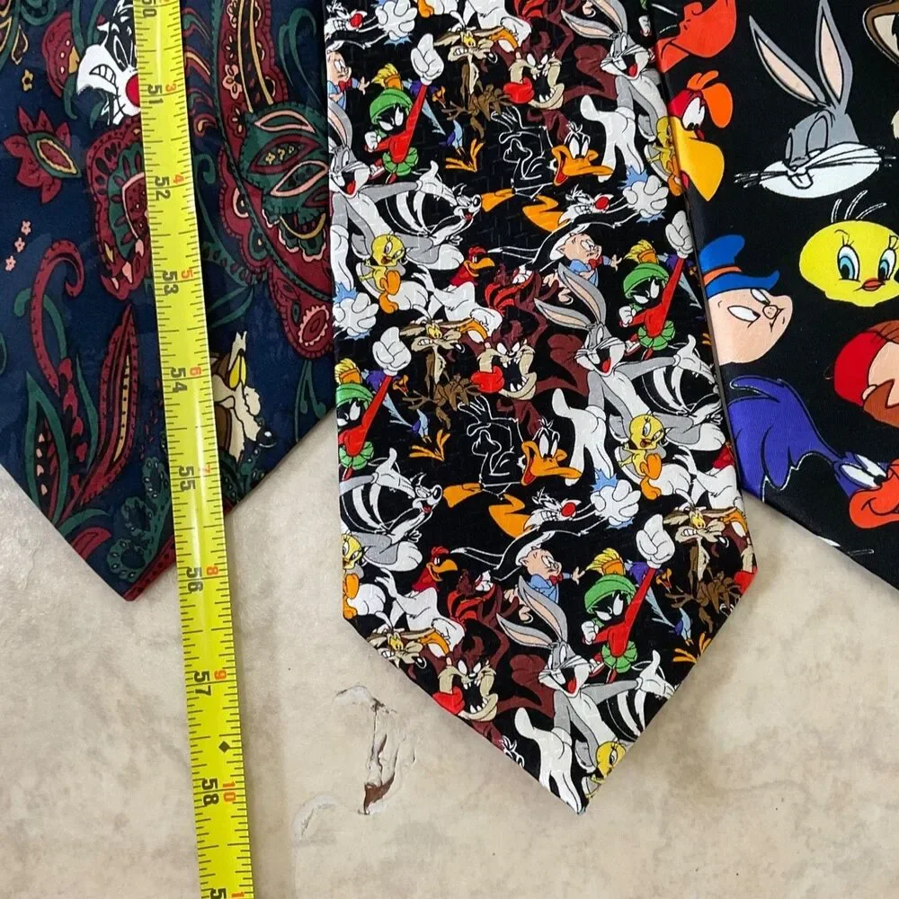 Looney Tunes Mania Vintage classic Tie lot of 4 1990's Y2K Marvin the Martian +